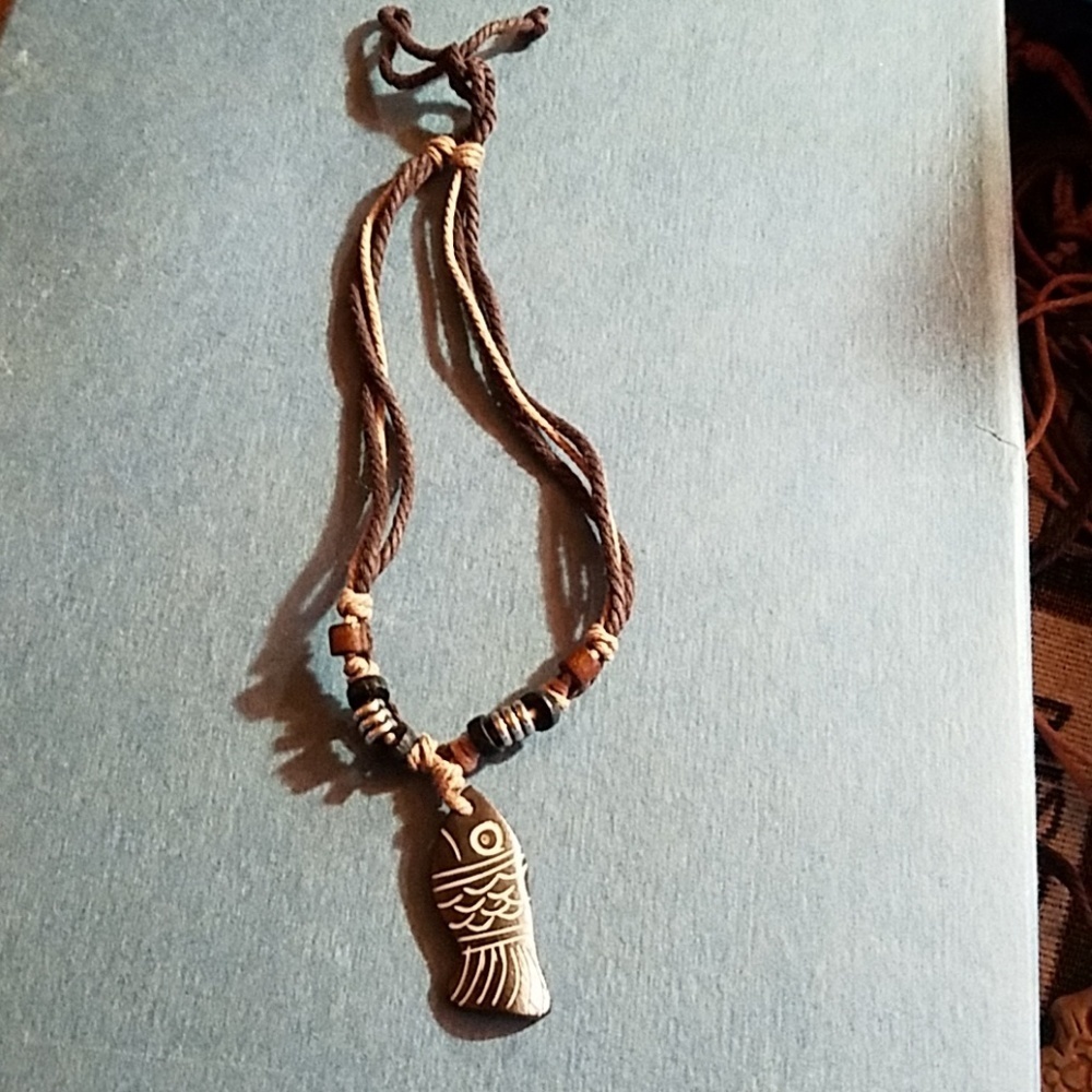 Natural Beaded Adjustable Necklace Handmade